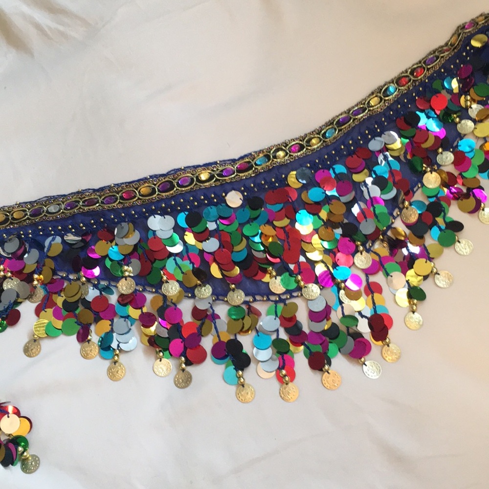 Belly dance hip scarf
